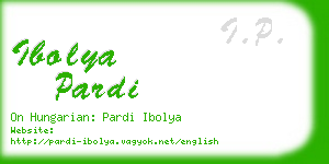 ibolya pardi business card